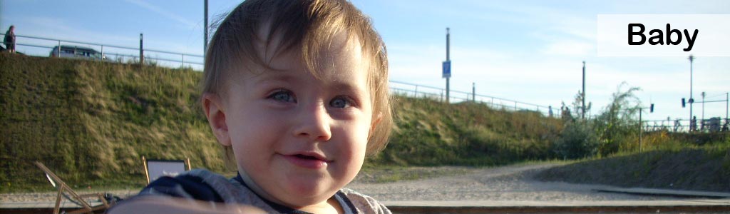 baby at beach